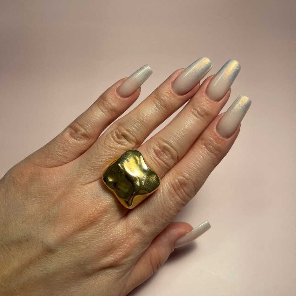 Gold Statement Ring by UNOde50